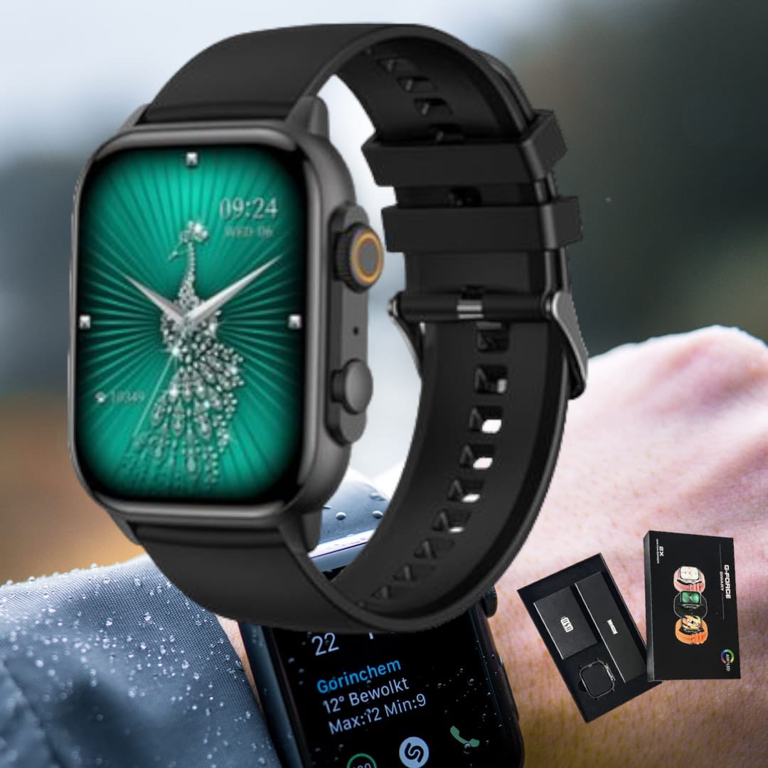 Reloj Smartwatch G-force Gs-70 Inteligente Doble manilla Naraja y Negra Amoled 2023 Unisex